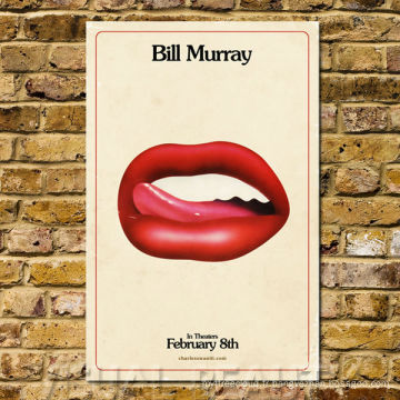 Bill Murray Red Lips Toile d&#39;impression d&#39;affiche vintage